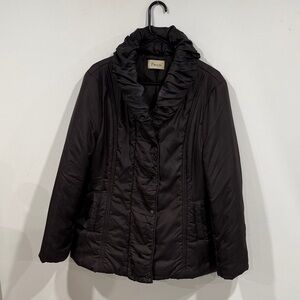 Precis Brown Puffer Jacket with hidden hood